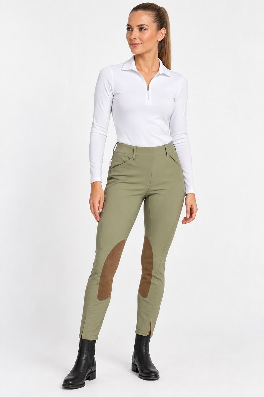 The Tailored Sportsman English Riding Green Breech Low Rise Pants NWT 34L 14